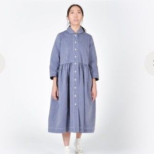 Peter Jensen Smock Dress Blue And White Stripes